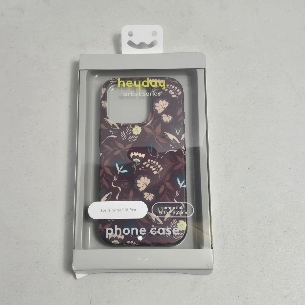 heyday iPhone 16 Pro Artist Series Al Dettmann Back Case Apple Maroon Floral